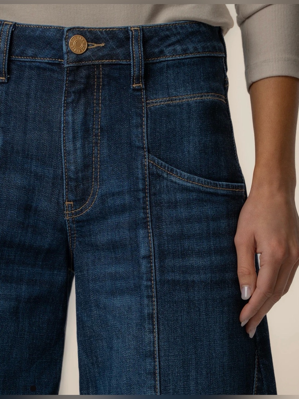 NWT KUT Blake Wide Leg denim jeans sz 12 - Picture 5 of 7